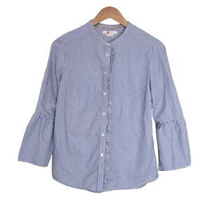 Women's - Boden Blue Striped Button Down Shirt, Size 8